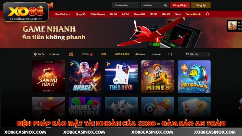 Biện Pháp Bảo Mật Tài Khoản Của XO88