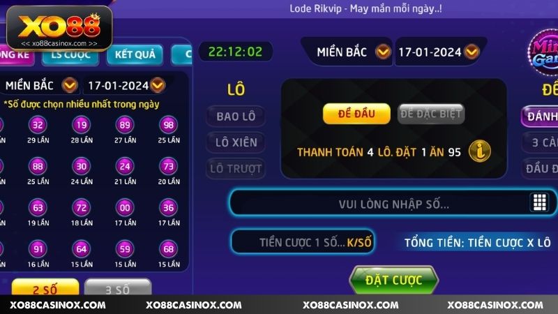 Các ưu điểm nổi bật của lô đề tại Xo88