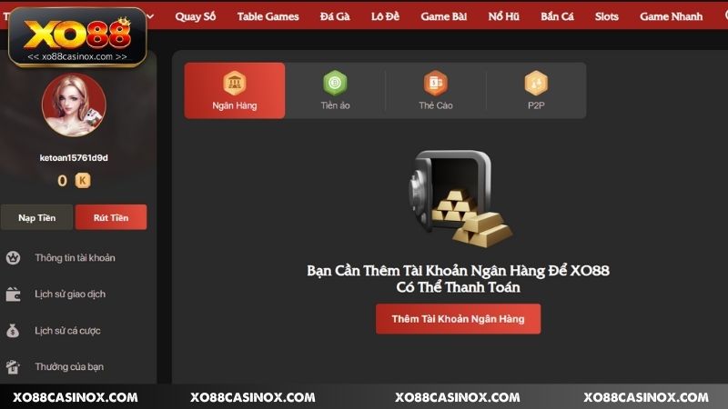Quy trình rút tiền tại Xo88 được tối giản hóa để người chơi có thể thực hiện dễ dàng 